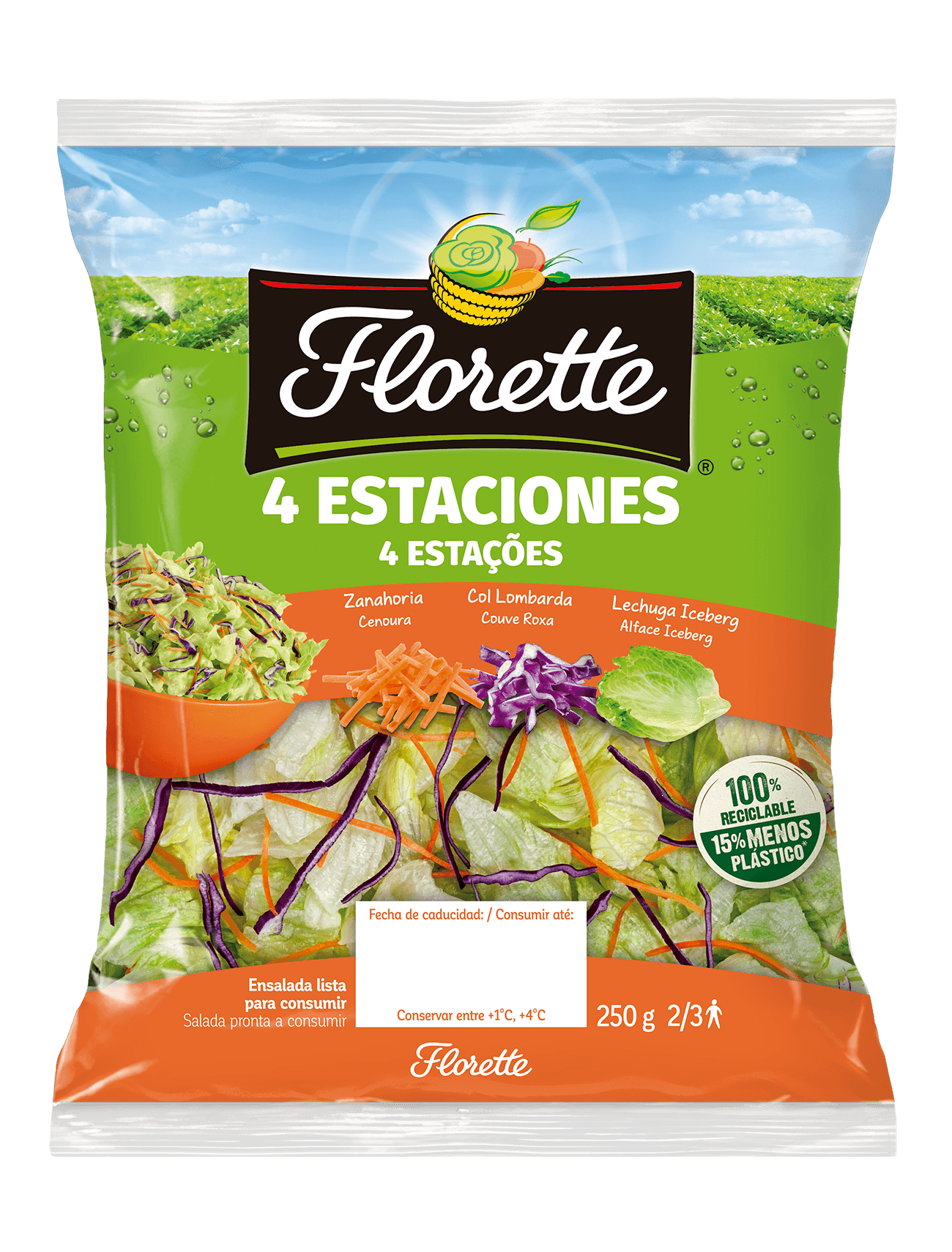 delicado Pensativo Fecha roja Ensalada Mezcla 4 Estaciones - Productos Florette