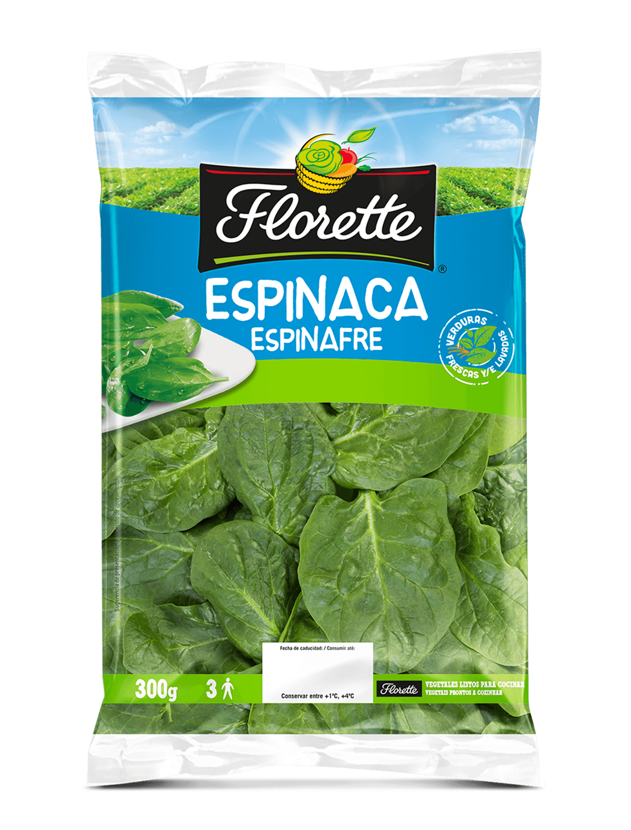 Florette – Producto – Espinaca – Cerrado Bolsa de espinaca