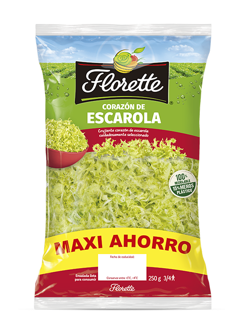 Bolsa de ensalada grande con corazón de escarola