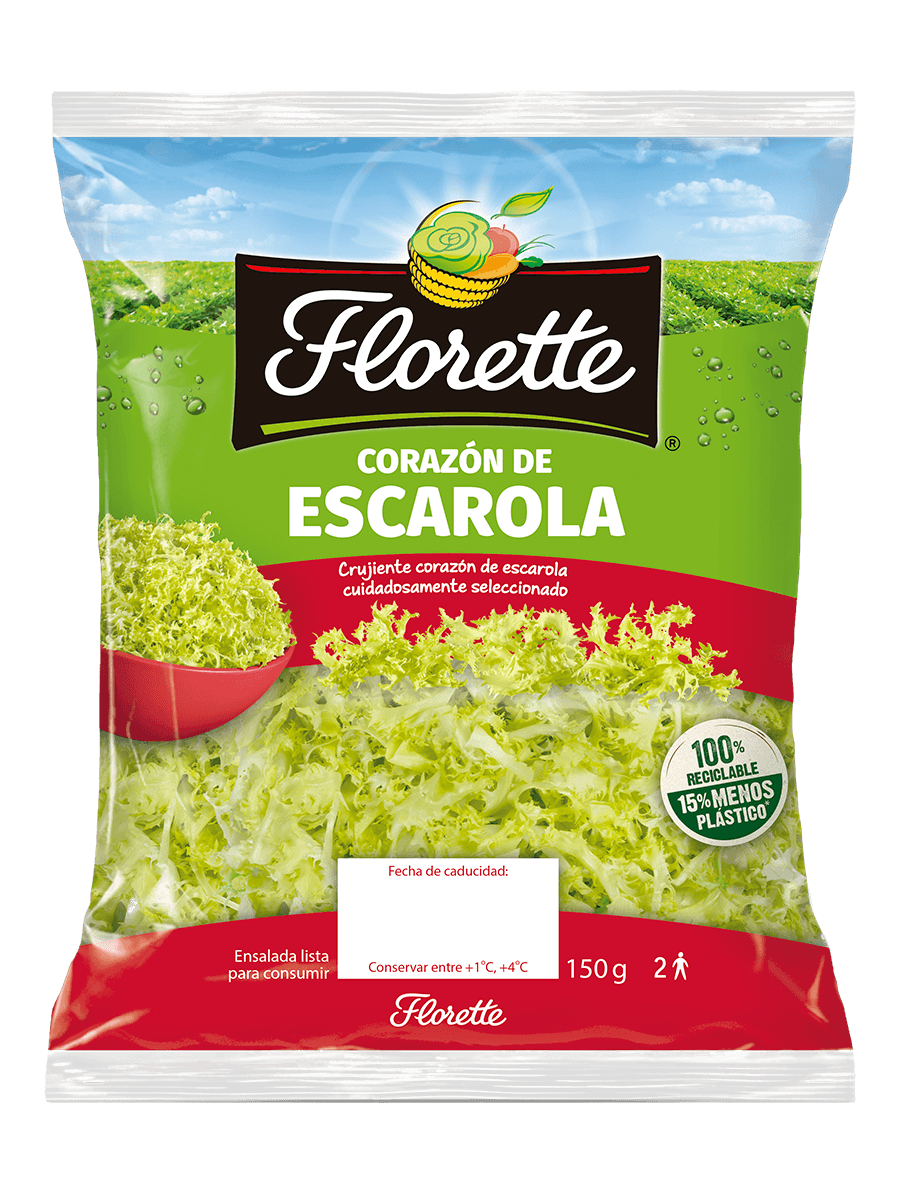 Florette – Producto – Corazón de Escarola – Detalle Bolsa de ensalada con corazón de escarola