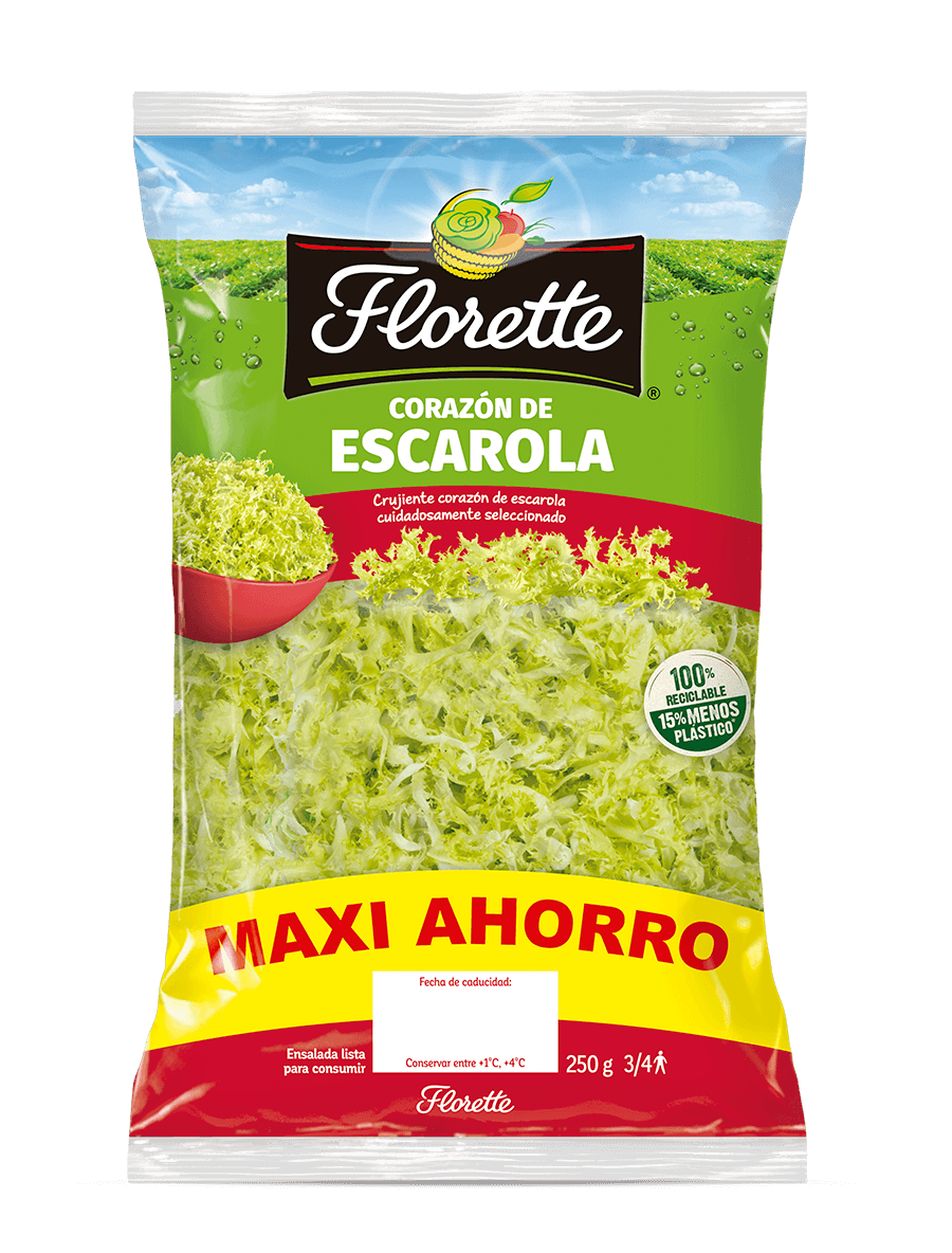 Florette – Producto – Corazón de Escarola Maxi – Detalle Bolsa de ensalada grande con corazón de escarola