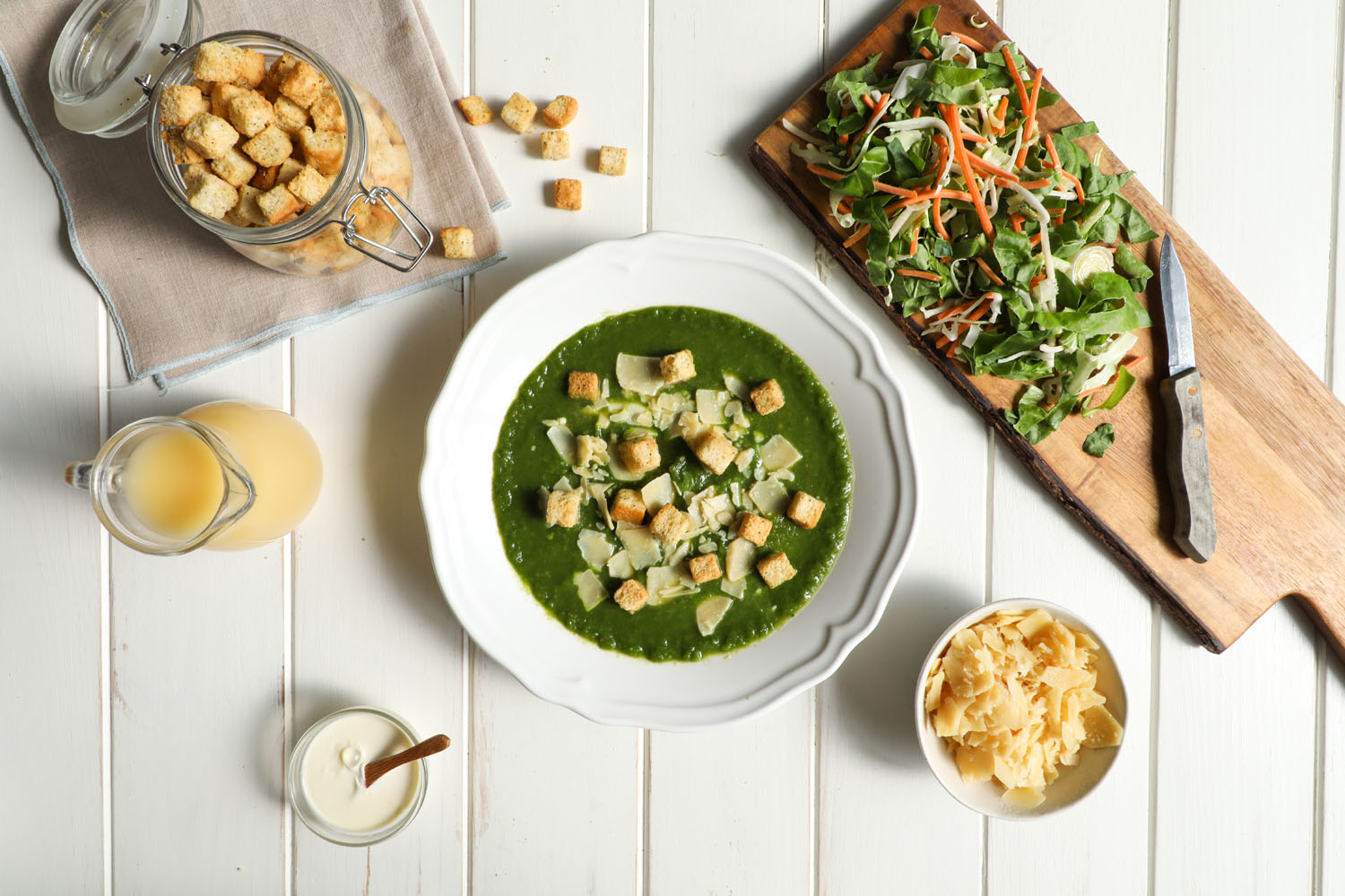 Cómo hacer una receta de Crema de cinco verduras