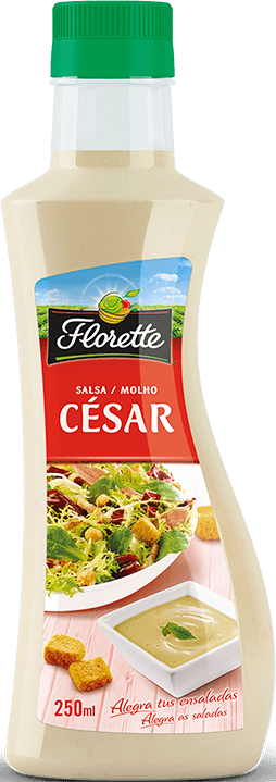 Botella con salsa césar