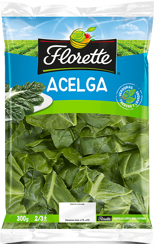Bolsa de ensalada con acelgas