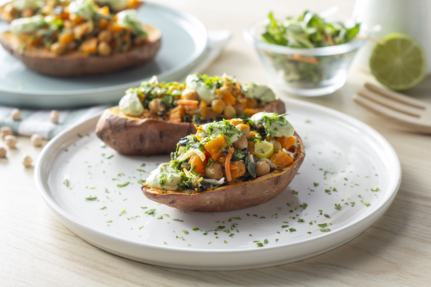 Cómo hacer una receta de Boniato relleno de verduras