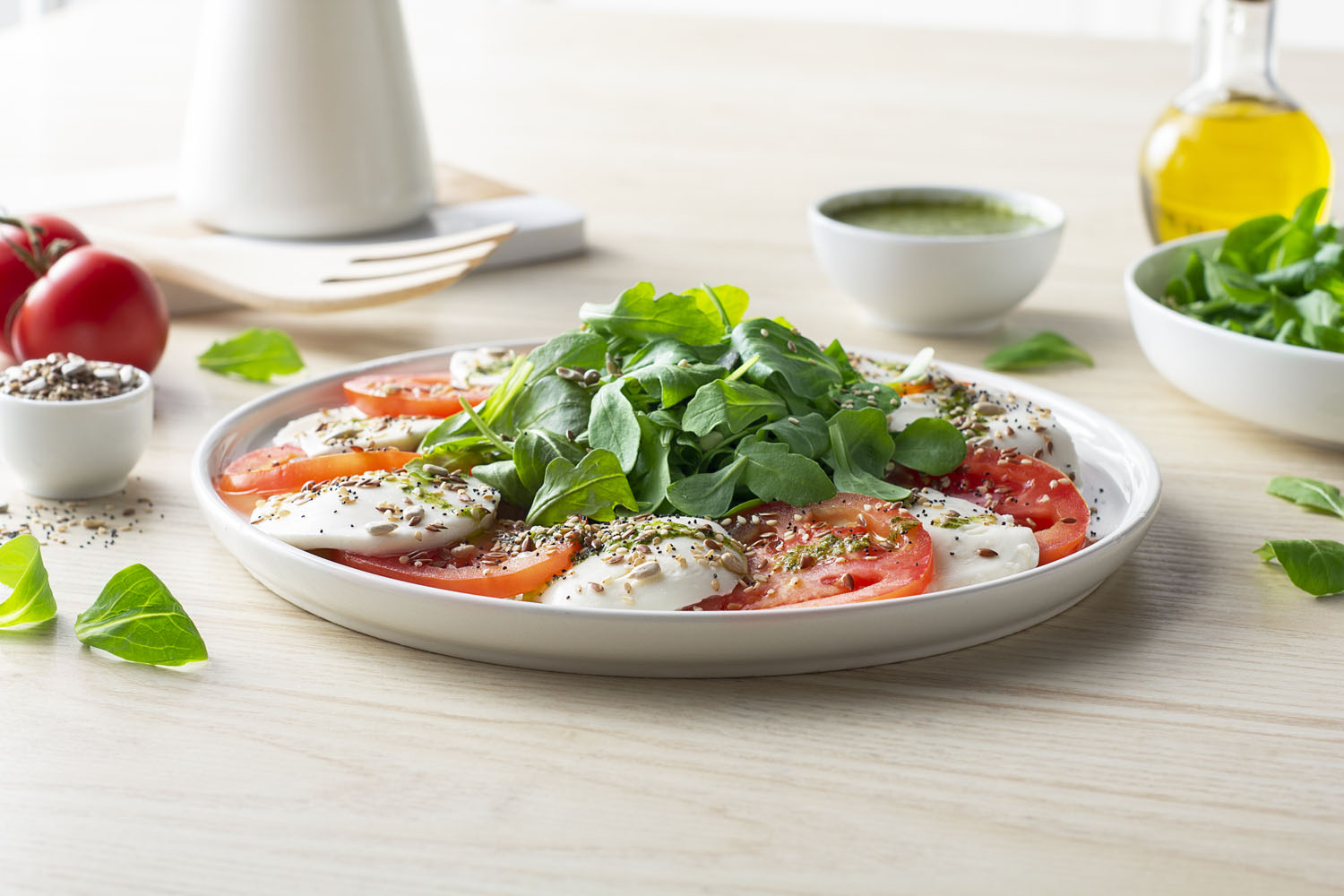 Cómo hacer una receta de Ensalada caprese