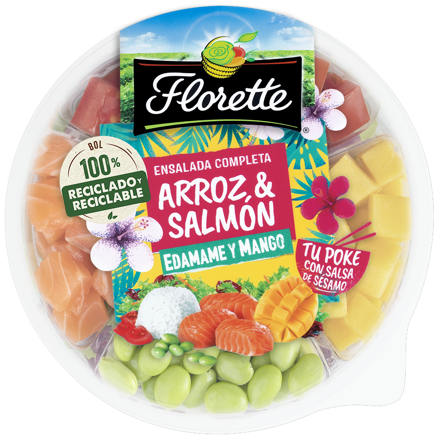 Florette – Producto – Ensalada completa arroz y salmón – Detalle