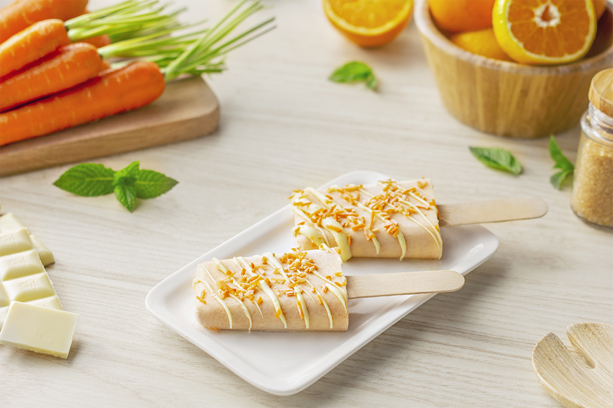 Cómo hacer una receta de Polos de zanahoria y naranja