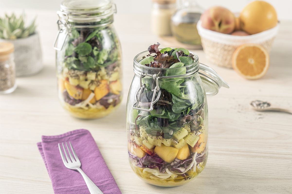 Cómo hacer una receta de Ensalada take away