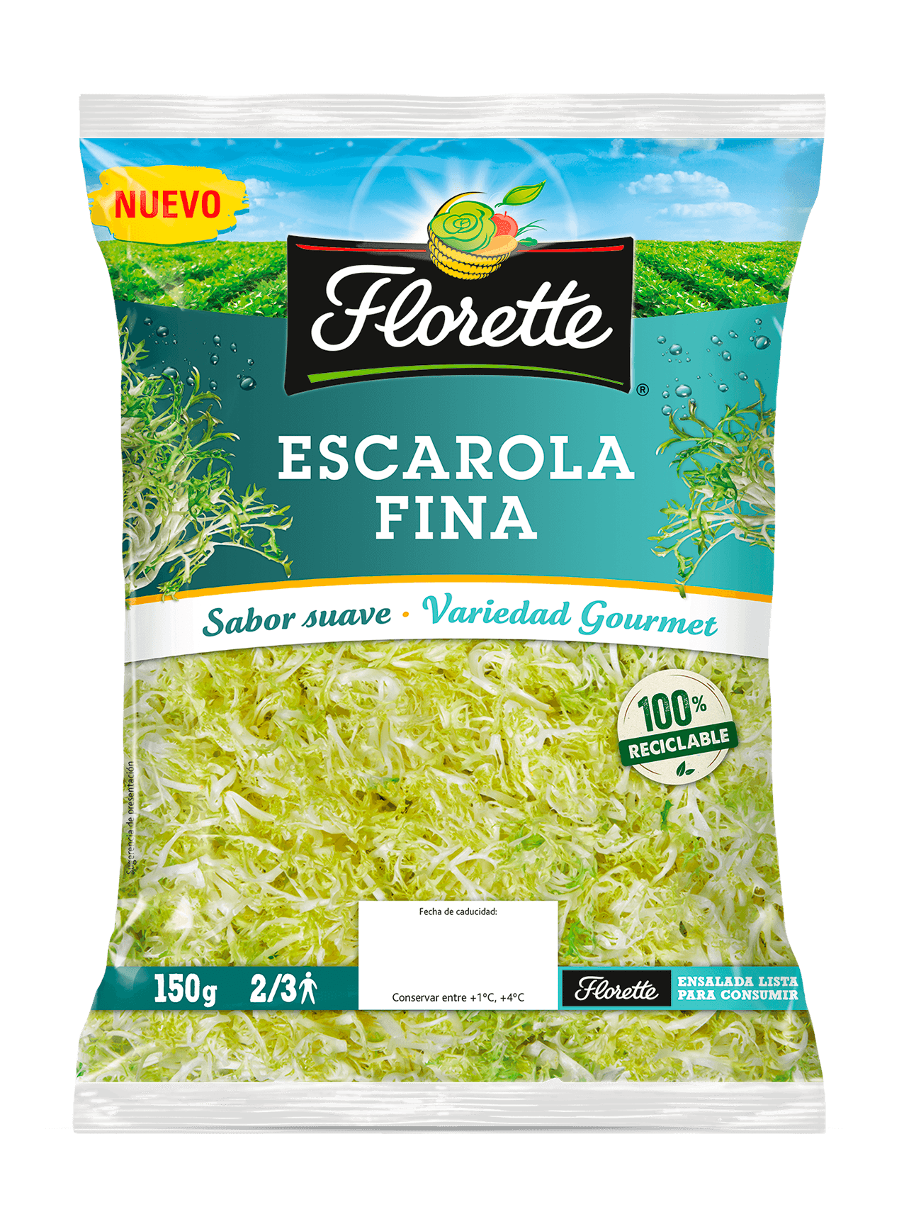 Bolsa de ensalada con escarola fina