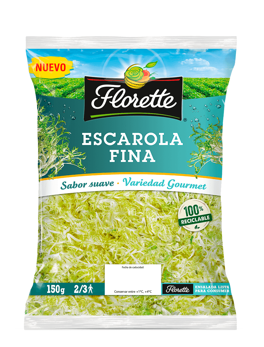 Florette – Producto – Escalora Fina – Detalle Bolsa de ensalada con escarola fina