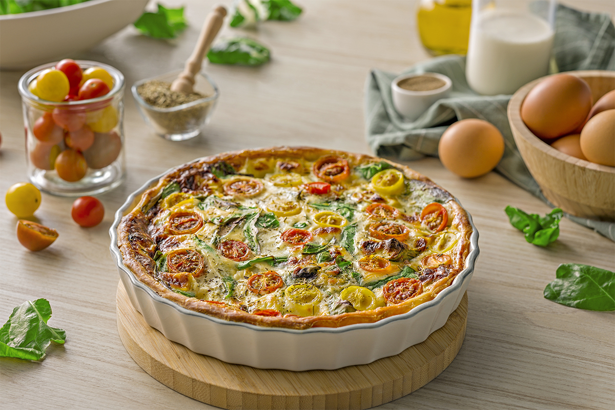 Cómo hacer una Quiche de tomates y acelga