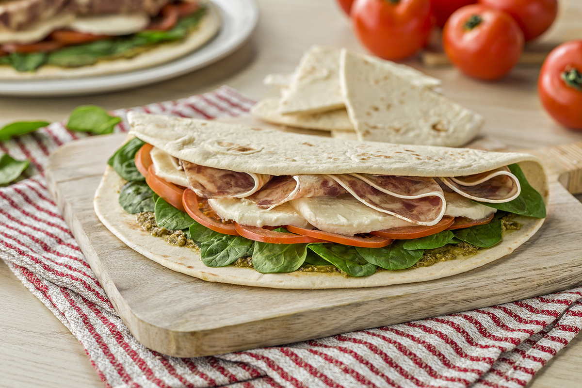 Cómo hacer una piadina con espinacas